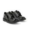 Zapatos Kick Lo para mujer joven, estilo brogue, de charol negro
