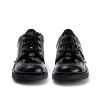 Zapatos Kick Lo para mujer joven, imitación de cuero y charol, negros
