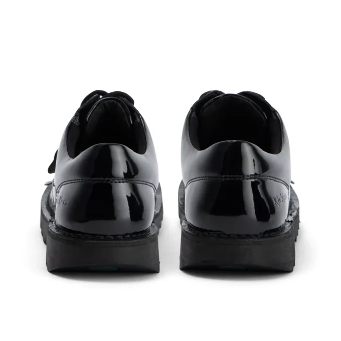 Zapatos Kick Lo para mujer joven, imitación de cuero y charol, negros