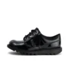 Zapatos Kick Lo para niña, en piel sintética con efecto charol, color negro