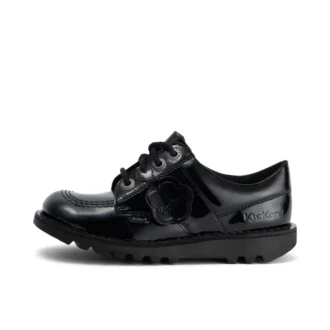 Zapatos Kick Lo para niña, en piel sintética con efecto charol, color negro