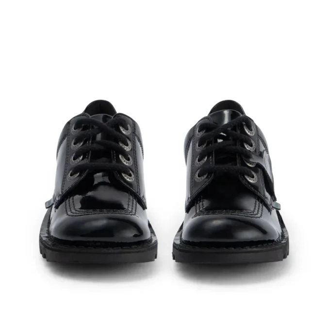 Zapatos Kick Lo para niña, en piel sintética con efecto charol, color negro