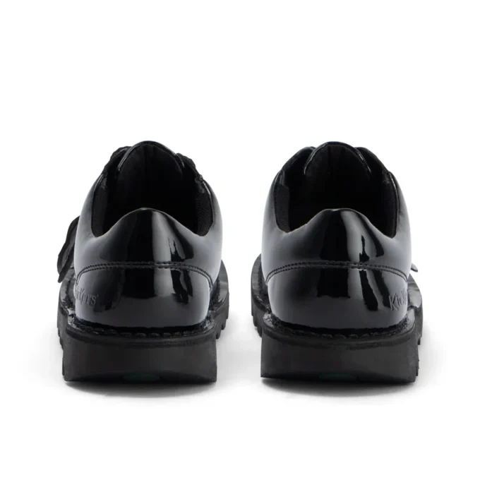 Zapatos Kick Lo para niña, en piel sintética con efecto charol, color negro