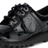 Zapatos Kick Lo para niña, en piel sintética con efecto charol, color negro