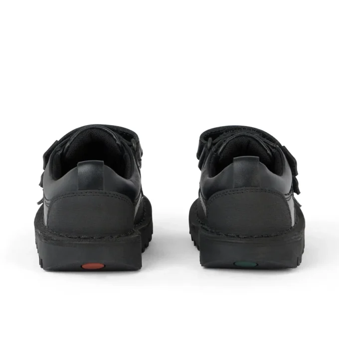 Zapatos Kick Scuff Twin de piel para niño pequeño, negros