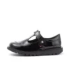 Zapatos Kick T-Bar Bloom de charol negro para niñas