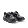 Zapatos Kick T-Bar Bloom de charol negro para niñas