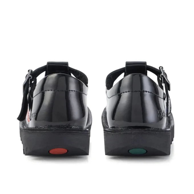 Zapatos Kick T-Bar de charol negro para niñas