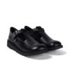 Zapatos Kick T-Bar de piel para mujer joven, color negro