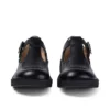 Zapatos Kick T-Bar de piel para niñas, color negro