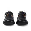 Zapatos Kick T-Bar de piel sintética para niñas, color negro