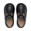 Zapatos Kick T-Bar de piel sintética para niñas, color negro