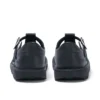 Zapatos Kick T-Bar de piel sintética para niñas, color negro
