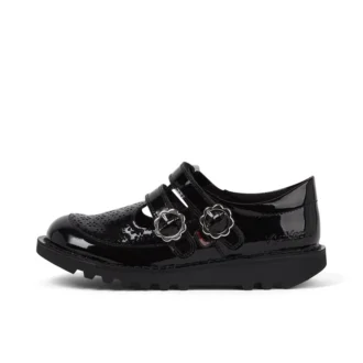 Zapatos Kick T-Bar Meadow de charol negro para niñas