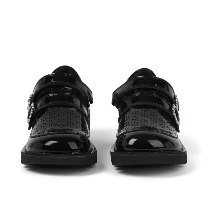 Zapatos Kick T-Bar Meadow de charol negro para niñas