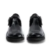 Zapatos Kick T-Bar para mujer joven, de piel sintética, charol, color negro
