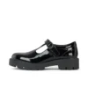 Zapatos Kori T Bar de charol para niñas, en negro