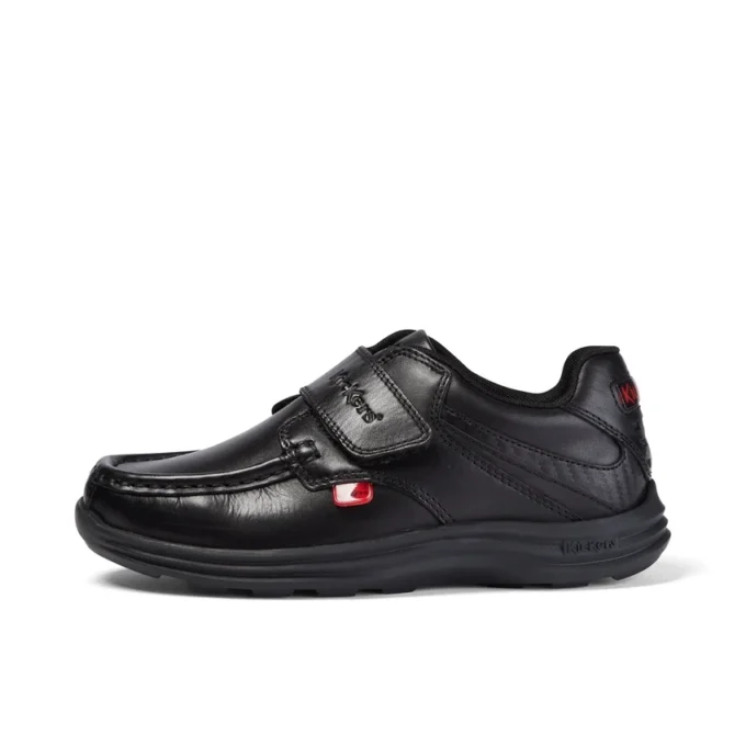 Zapatos Reasan Strap de piel para niño, color negro