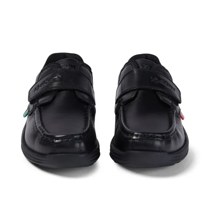 Zapatos Reasan Strap de piel para niño, color negro