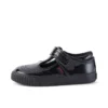 Zapatos Tovni Brogue con barra en T para niñas, de charol negro