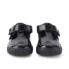 Zapatos Tovni Brogue con barra en T para niñas, de charol negro