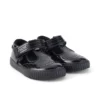 Zapatos Tovni Brogue con barra en T para niñas, de charol negro