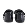 Zapatos Tovni Brogue con barra en T para niñas, de charol negro