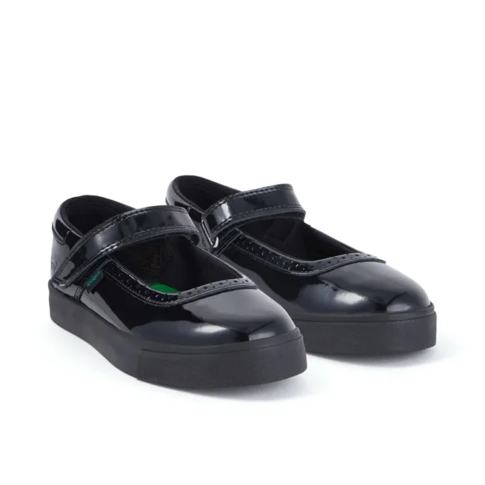 Zapatos Tovni Brogue MJ de charol negro para niñas