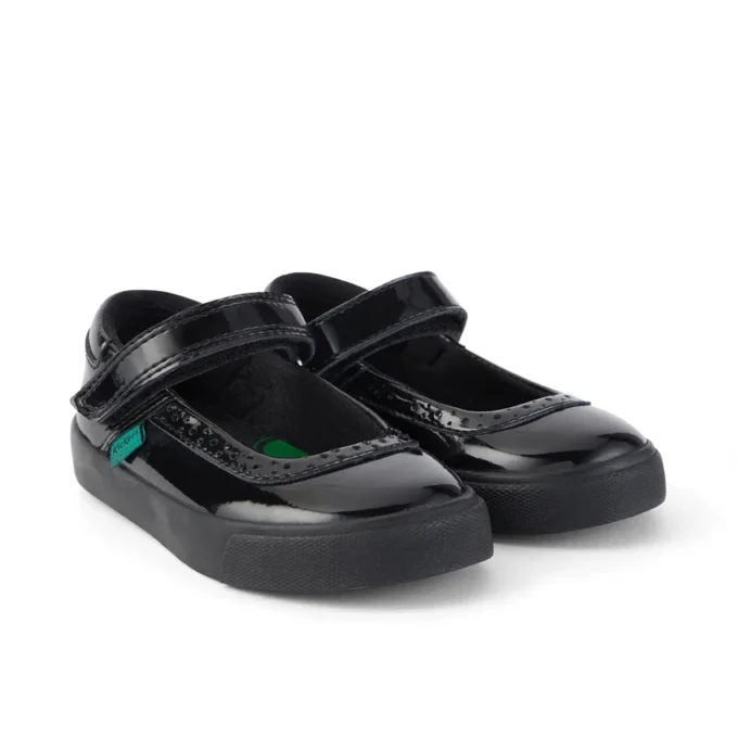 Zapatos Tovni Brogue MJ de charol negro para niñas