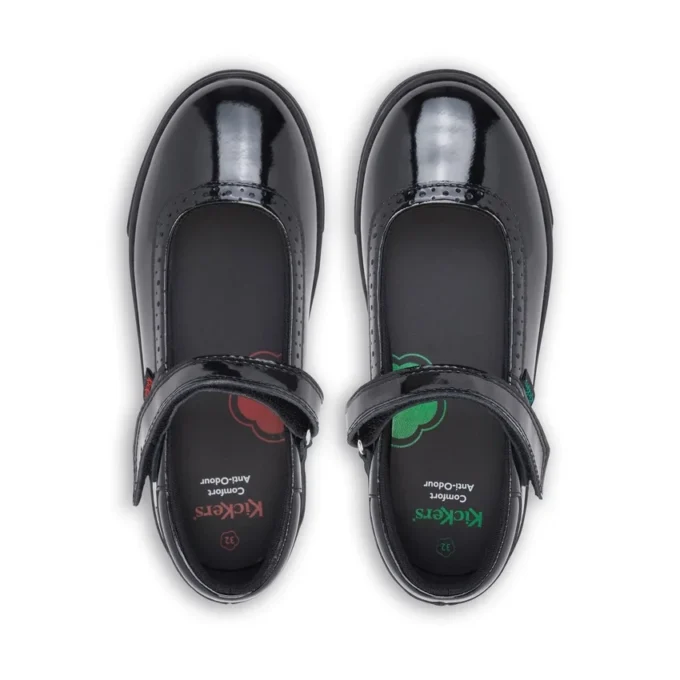 Zapatos Tovni Brogue MJ de charol negro para niñas