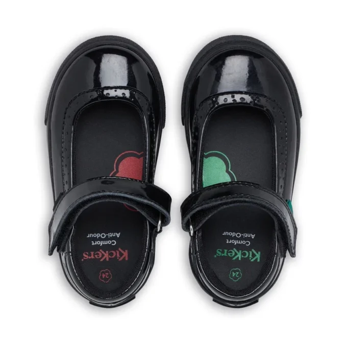 Zapatos Tovni Brogue MJ de charol negro para niñas