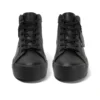 Zapatos Tovni Hi Stack Chain de piel para mujer joven, negros