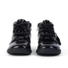 Zapatos unisex para bebé Playflex Hi de charol arrugado, negros