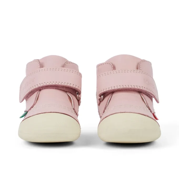 Zapatos unisex para bebé Softer Hi Baby de piel rosa claro