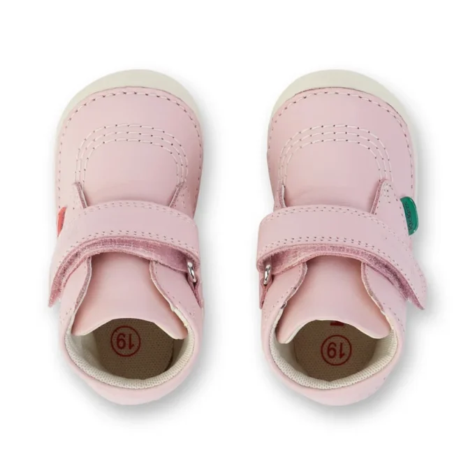 Zapatos unisex para bebé Softer Hi Baby de piel rosa claro