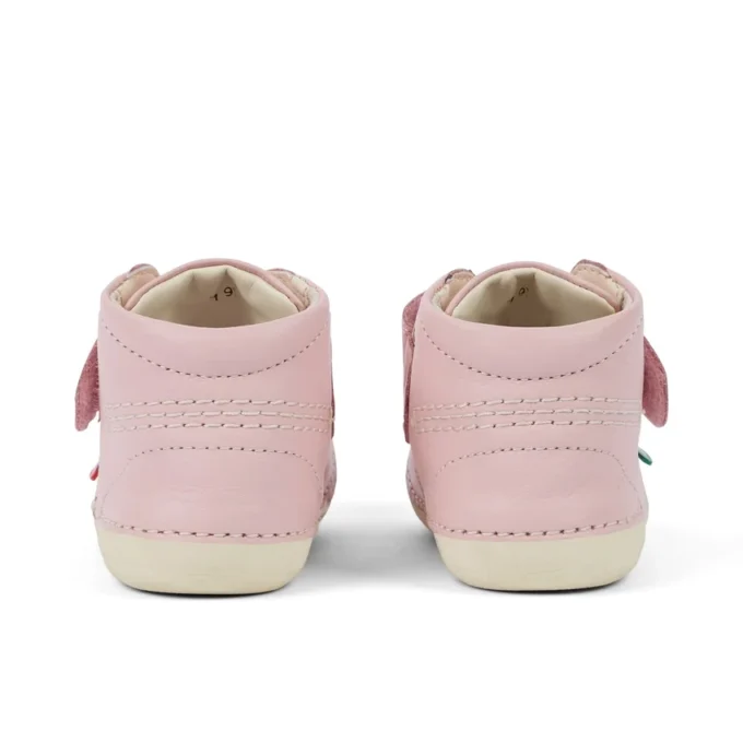 Zapatos unisex para bebé Softer Hi Baby de piel rosa claro