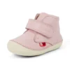 Zapatos unisex para bebé Softer Hi Baby de piel rosa claro